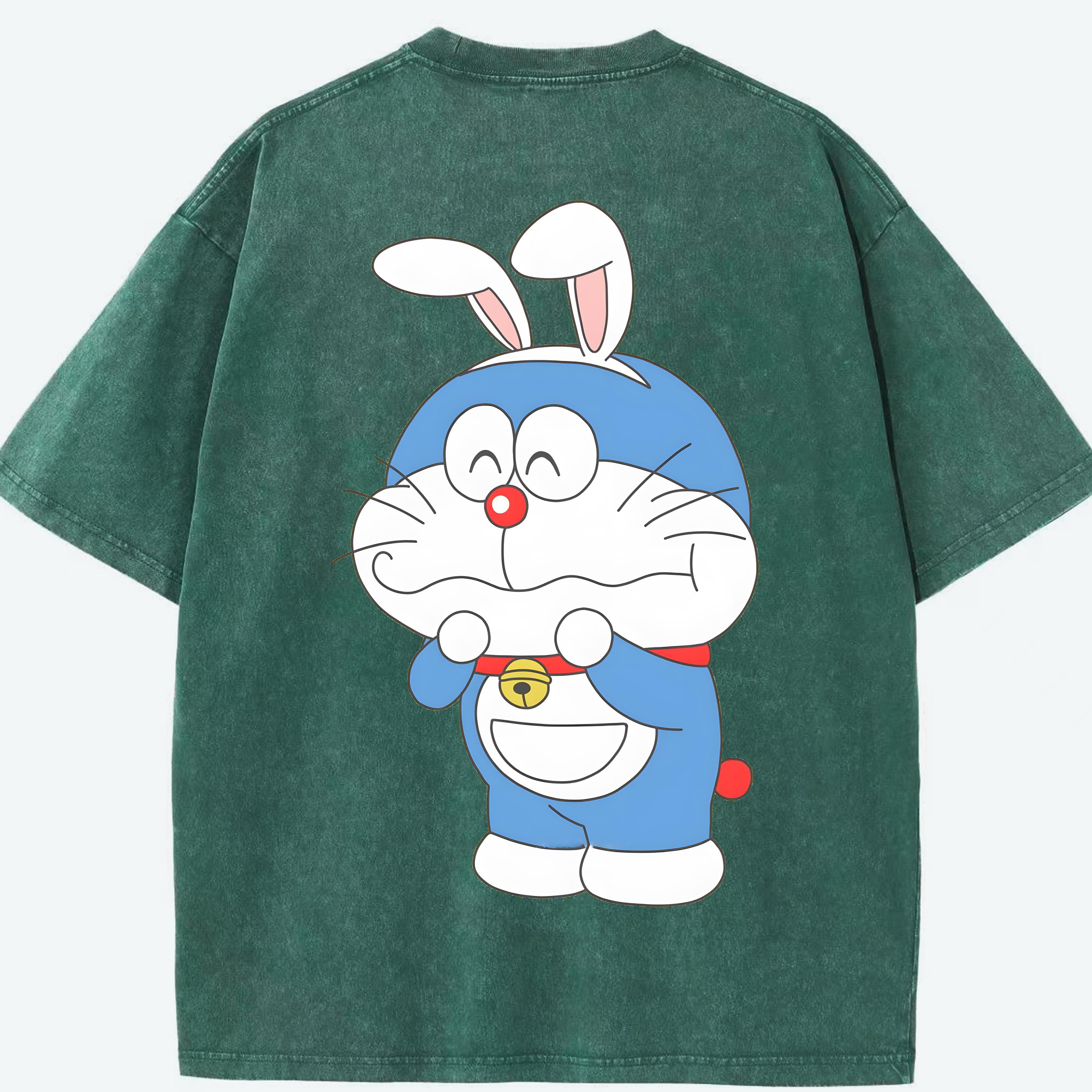 （画像用） ドラえもん Doraemon 綿100% ヴィンテージ風 半袖Tシャツ（背面プリント）